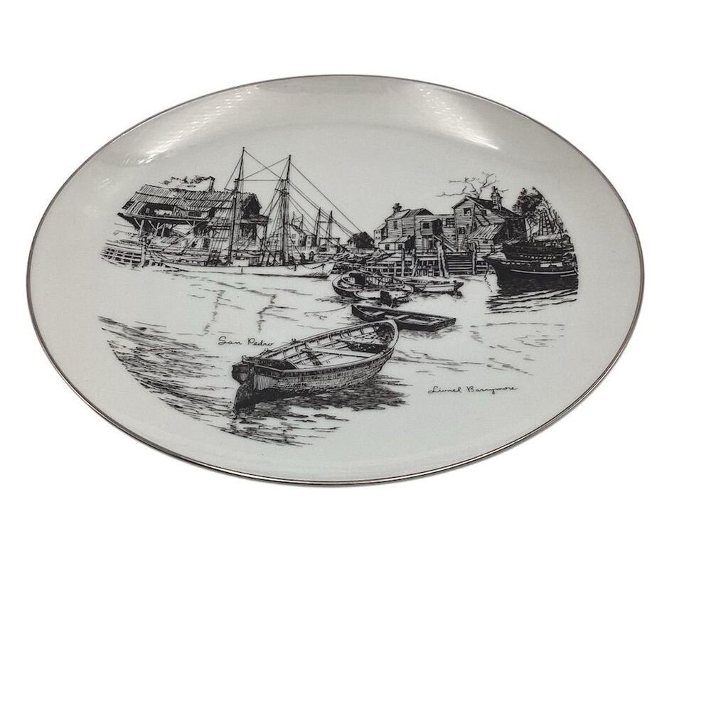 Vintage Gorham Fine China "San Pedro" Collector Plate by Lionel Barrymore